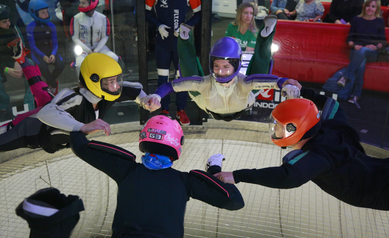 Indoor skydiving